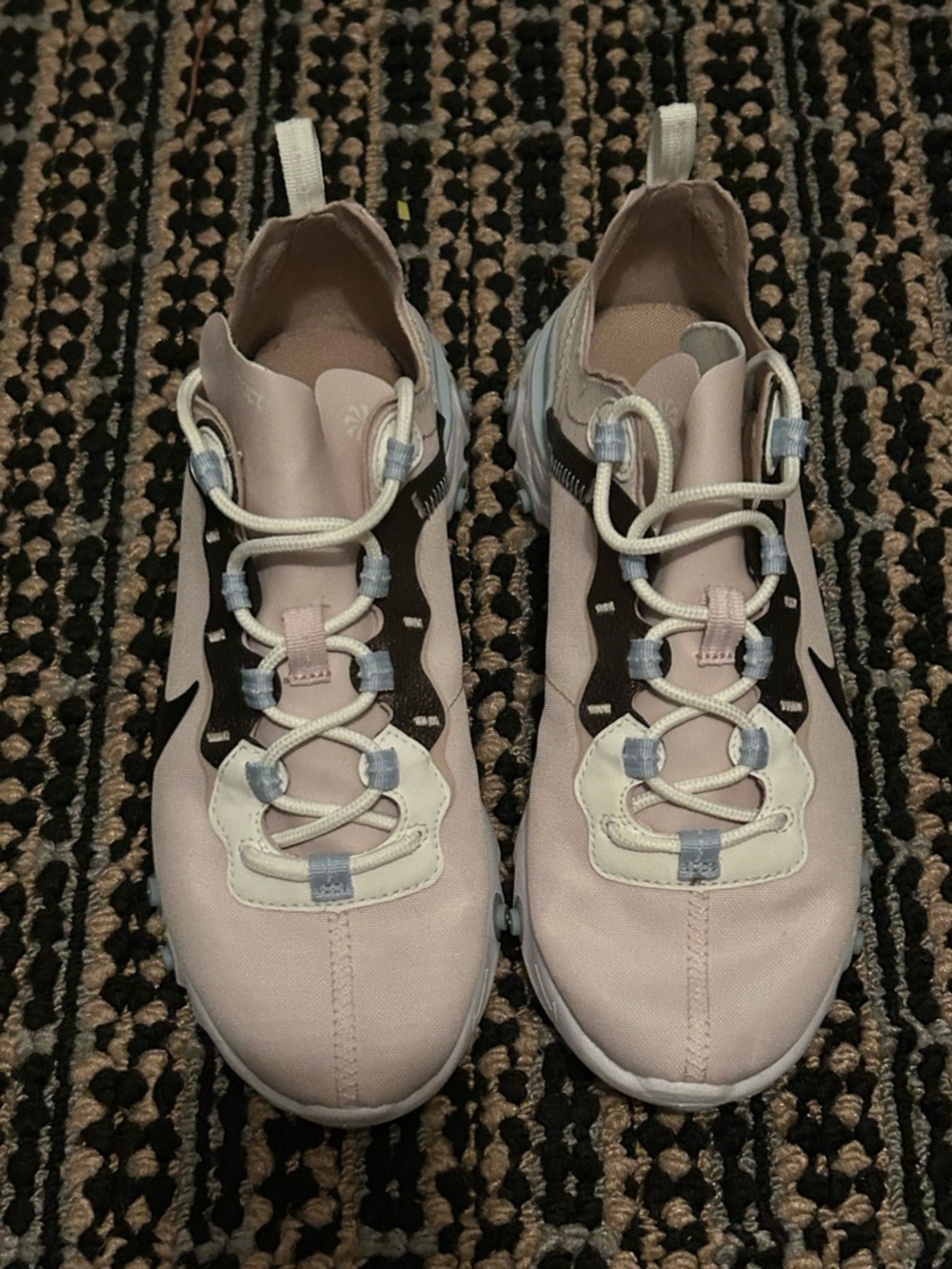 Nike Women's Light Pink Slip-On Lace-Up Sneakers
